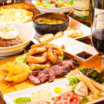 【当日予約OK】◎熟成肉のプレミアムコース♪180分飲み放題付◎5000円(税込)