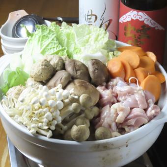 【わが家お手軽コース】2h飲み放題付♪生姜鍋等全6品4500円→3980円(税込)