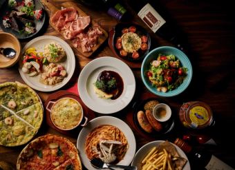 【豪華忘年會套餐】180分鐘無限暢飲!披薩、牛舌、焗烤義大利麵等14道菜★5000日元