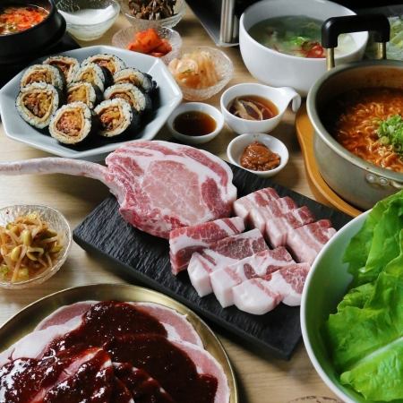 【料理のみ】お肉好きにはたまらないボリューム満点の熟成豚焼肉食べ比べ★店長おすすめコース
