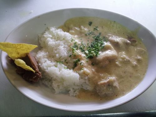 メキシコ風　鶏のクリーム煮　ライス添え