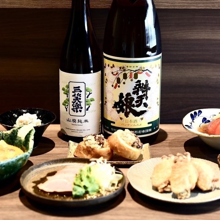 【간다역 30초】“술과 여행하는 일본주 bar” 전국 각지의 엄선한 토속주와 요리를 즐길 수 있다