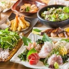 『名物堪能コース』季節野菜の天ぷらや鮮魚の西京焼きなど全8品3時間飲み放題付き 4,000円