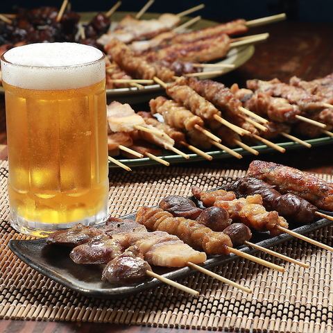 Yakitori in Tenjin Underground! How about with beer on your way home from shopping or work?