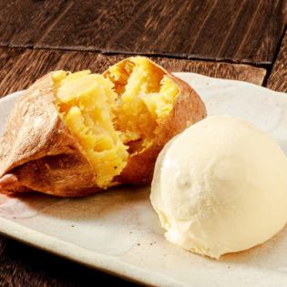 安納芋のアイス添え