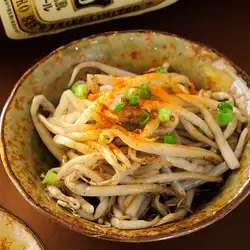 Charcoal-grilled bean sprout namul