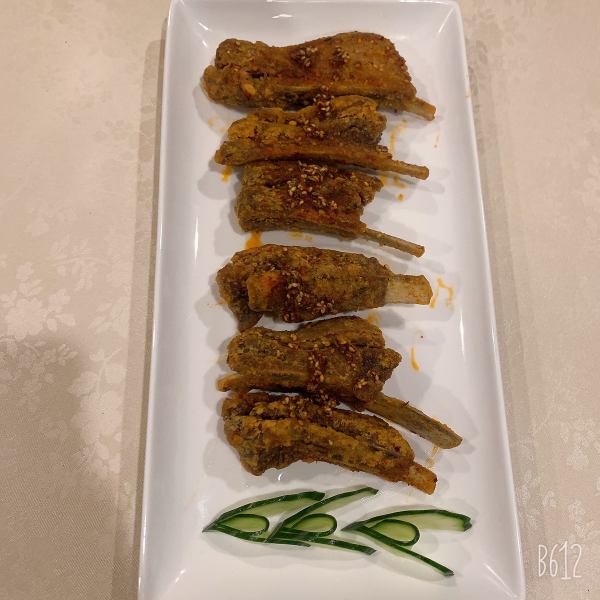 Fried sheep spareribs in Uighurs