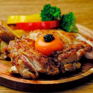 比内若鶏のステーキ "キャビアのせ"