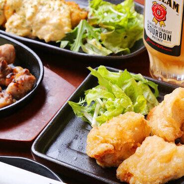 【90分飲み放題】ムネからあげ、チキン南蛮など料理8品◎3500円コース(税込)