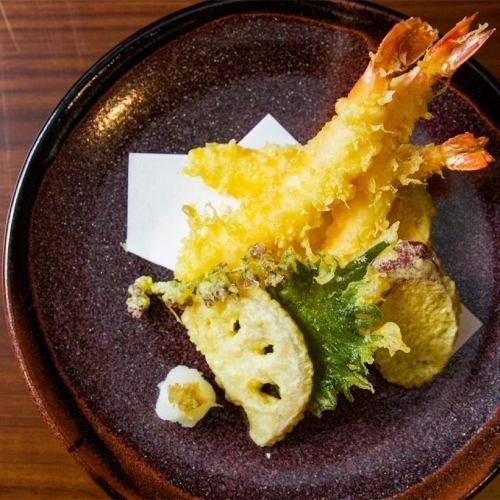 Authentic tempura made with carefully selected ingredients