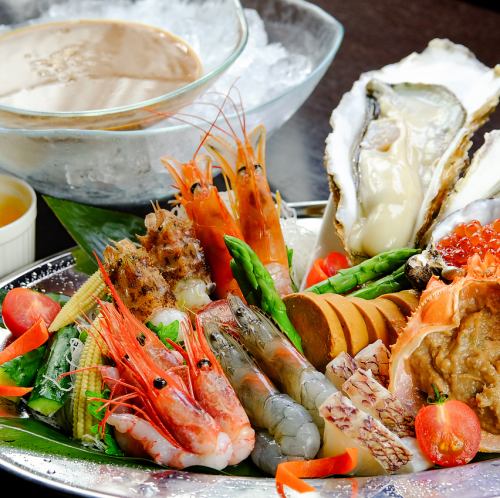 涼風！海鮮痛風プラッター～痛風スープと2種のジュレで味わう～