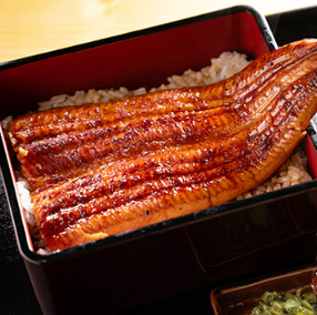 Grilled eel and plum