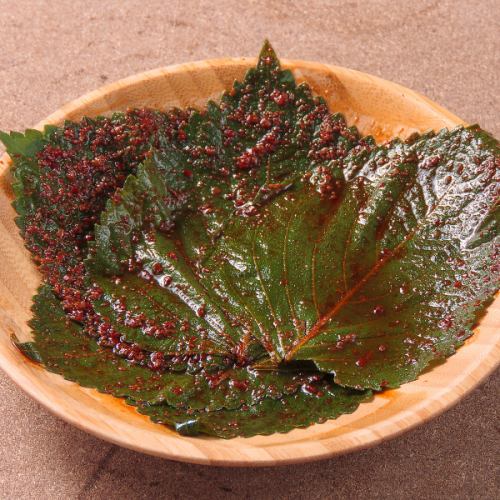 えごまの葉 醤油漬け 5枚