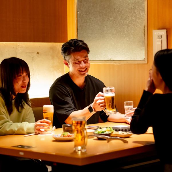 美味しい生ビールはもちろん、焼酎や日本酒を豊富に取り揃えております！