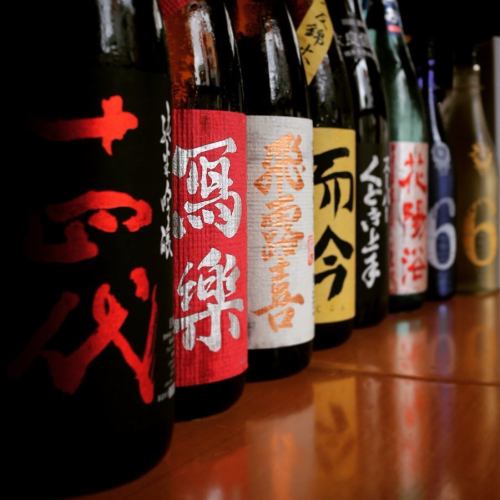 Boasting local sake carefully selected by sake brewers