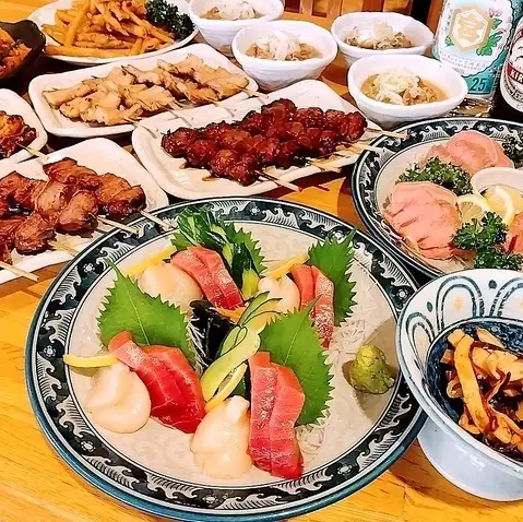 坊っちゃん人気メニュー満腹プラン【2時間半飲み放題付】お料理全13品【5000円コース】