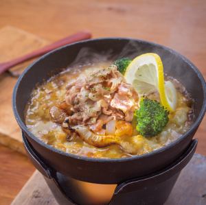 神戸牛の薄切りレモンステーキの和風ドリア