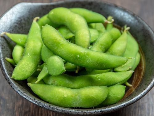 Morning picked edamame (hot or cool)