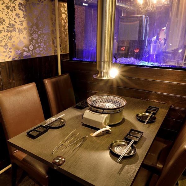 The spacious and comfortable seats can also be reserved for private parties ◎Welcoming parties and farewell parties