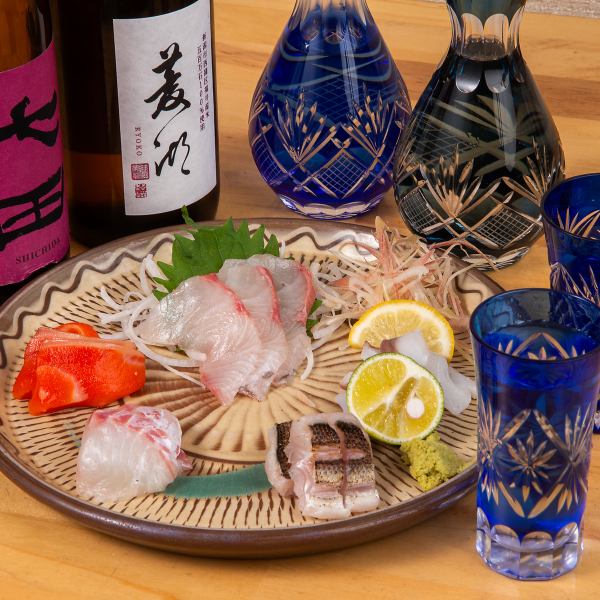 どまぐれに来たらまずはこれ！新鮮なお魚で作るお刺身ちょい盛り
