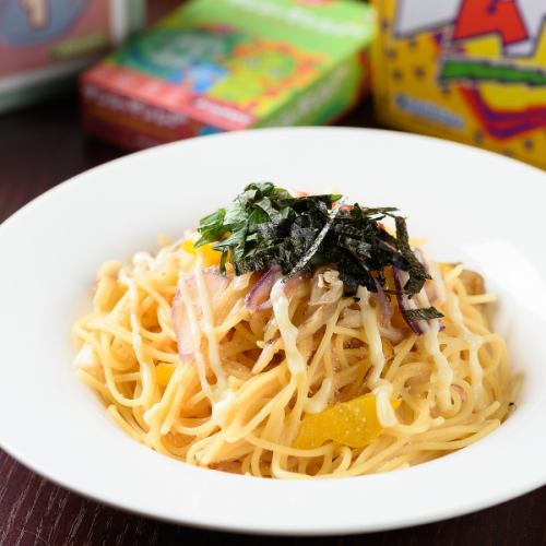 [Women's No. 1◎] "Mentaiko Pasta" with plenty of colorful vegetables 590 yen (tax included)
