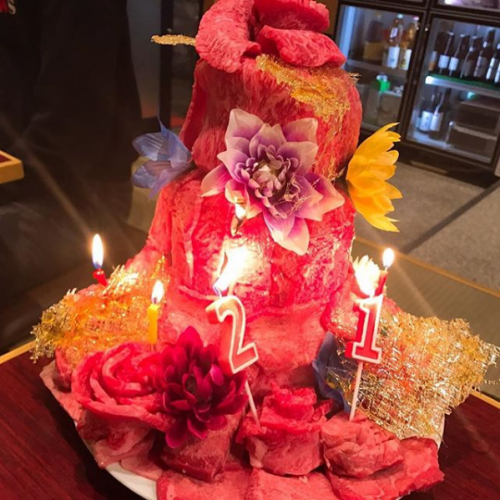 【예약 ♪】 축하와 서프라이즈! 고기 케이크 ★