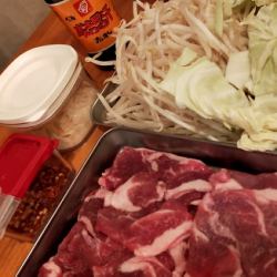 홋카이도산 징기스칸 세트 1인분