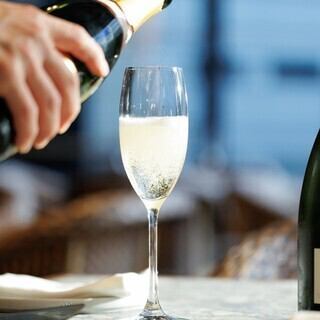 【Dinner】季節の7皿コース＜シャンパンフリーフロー2時間付き＞