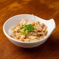 Chicken skin with ponzu sauce