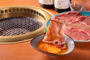 【名物】飲めるロース(茨城県産奥久慈卵の卵ダレで)