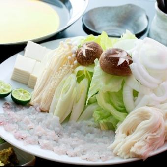 【夏季限定おすすめ鍋】旬の絶品『ハモ鍋コース 』120分飲み放題付