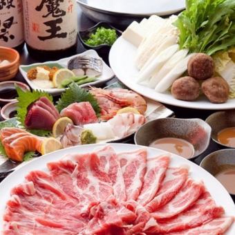 [Standard Popular] Refreshing with ponzu sauce.``Pork Shabu Course'', a classic hotpot popular among men and women of all ages, includes 120 minutes of all-you-can-drink