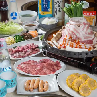 無限ねぎを使った定番焼肉コース　4500円