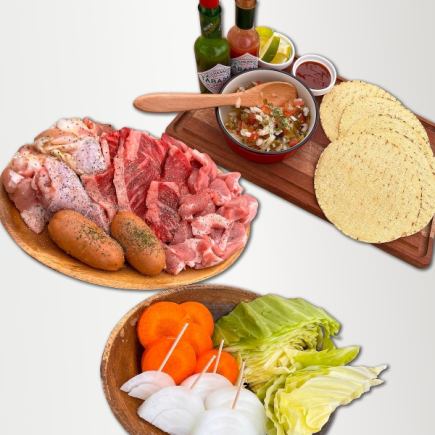 ◆Standard rooftop terrace BBQ + self-serve taco course◆BBQ course including grilled beef ribs and self-serve taco set