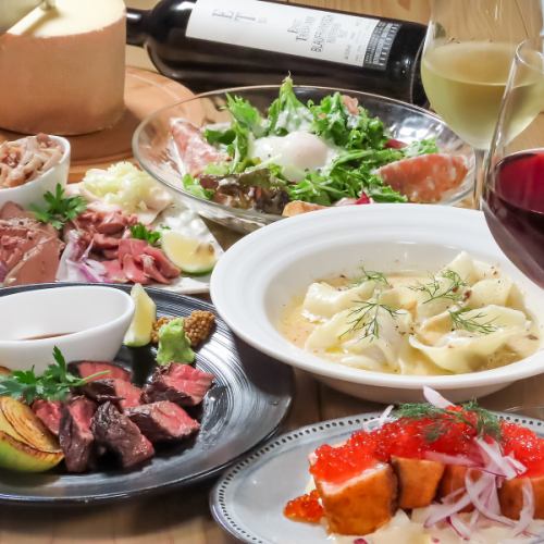 手が止まらない！ワインなどお酒に合うメニューが豊富！