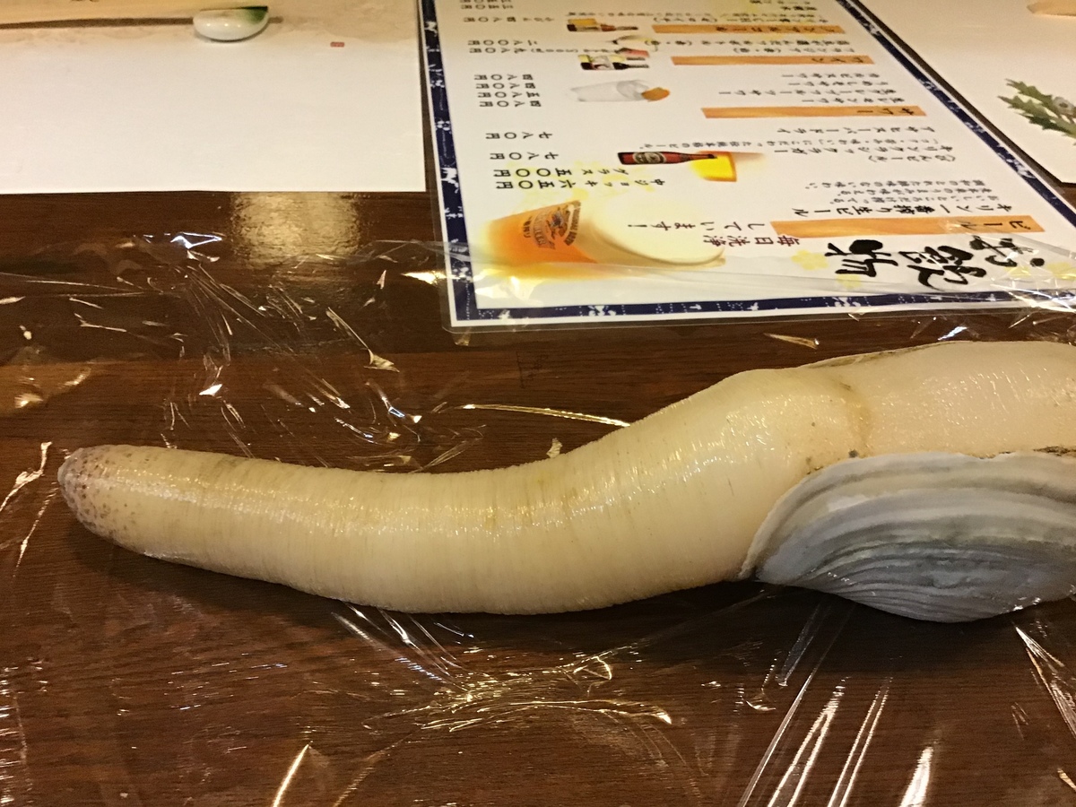 今日のおすすめは愛知県産の白ミル貝です 旬彩 海石