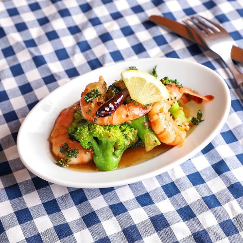 garlic shrimp and broccoli