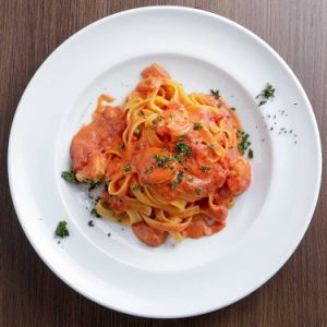 새우와 토마토 크림 파스타