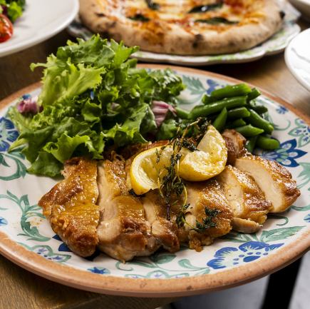 【6～8月】鶏もも肉のグリル　含む全7品120分飲放題付◆夏コースカジュアル4000円(税込)