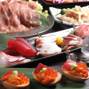 适合各种宴会！享受奢华的食材♪ 8道菜品和2小时无限畅饮5,000日元
