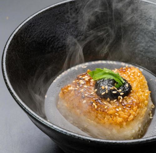 Grilled rice ball with dashi chazuke