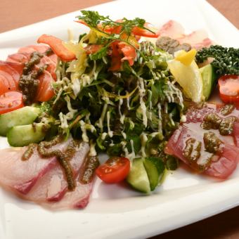 Seafood salad carpaccio