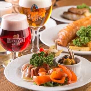 人気のベルギービール2種を含む樽生３銘柄が90分飲み放題付き 2時間制パーティープラン！