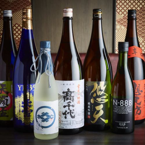 We have local sake from all over Niigata.