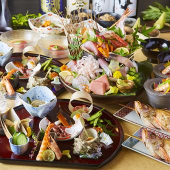 {Individual serving} 10,000 yen course with 10 dishes based on the season and the day's purchases ■ 3 hours of all-you-can-drink including draft beer
