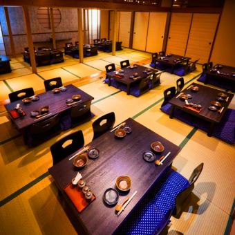 最大40名様までの座敷席。会社宴会や同窓会など大人数での宴会でご利用いただけます。