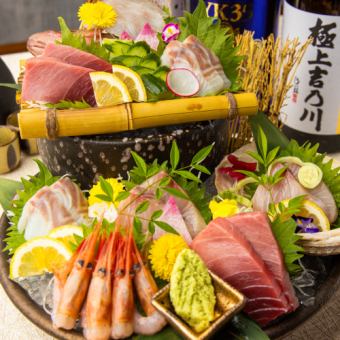 鮮魚5種盛り合わせ　4人前