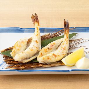 Grilled overnight dried pufferfish