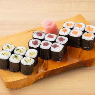 Assortment of three kinds of atemaki