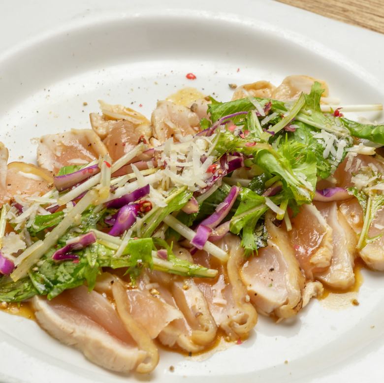 鶏むねたたきのカルパッチョ